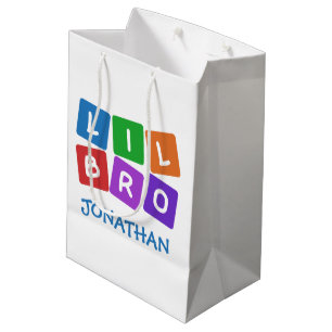 Lil Bro individuelle Name Geschenktaschen Mittlere Geschenktüte