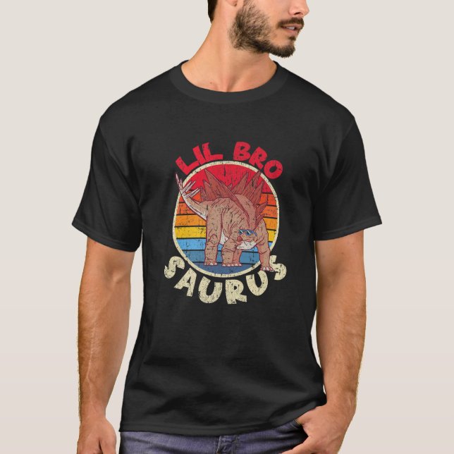 Lil Bro Saurus I Stegosaurus Stenops I Family Matc T-Shirt (Vorderseite)