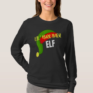 Lil Brother Elf Matching Family Group Christmas Pa T-Shirt