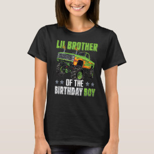Lil Brother of Birthday Boy Monster Truck Family T-Shirt