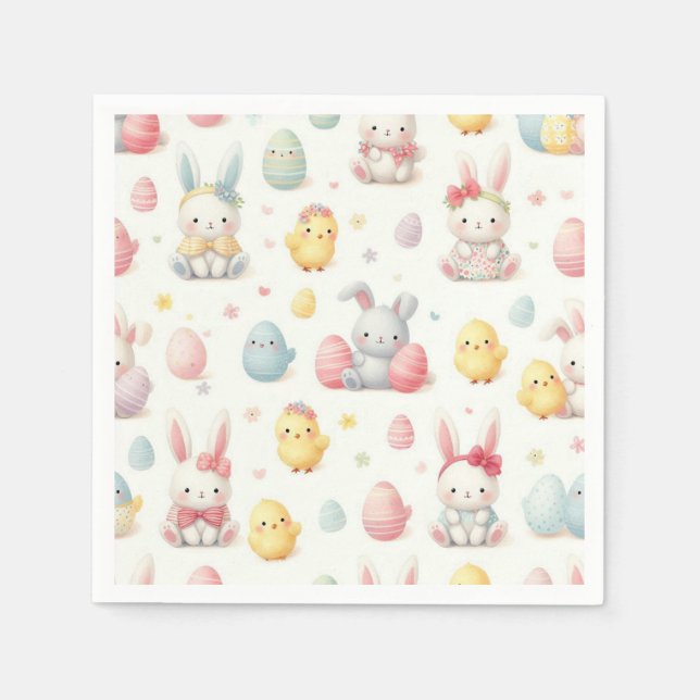 Lil Chicks & Bunny's Serviette (Vorderseite)