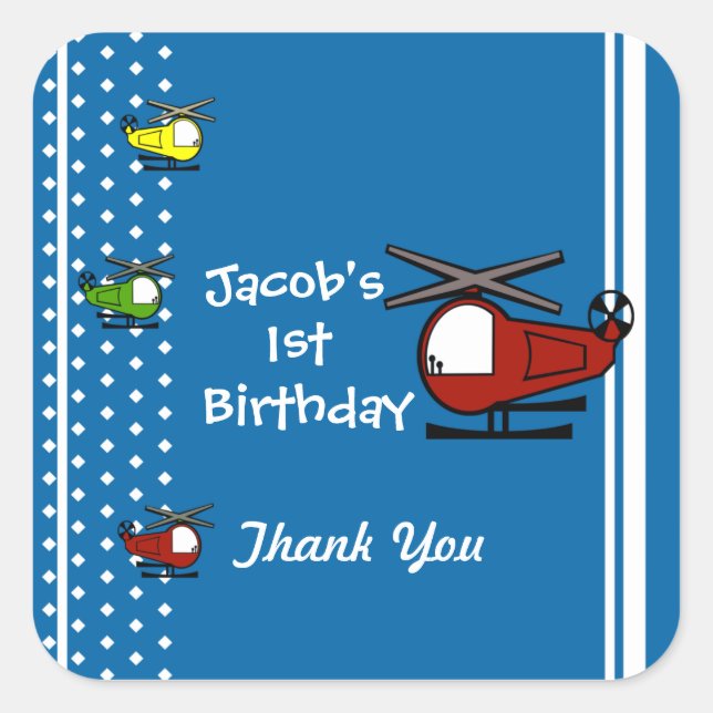 Lil Chopper Quadratischer Aufkleber (Vorderseite)