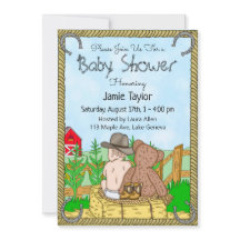 Lil' Cowboy and Teddy Bear Boy's Baby Shower