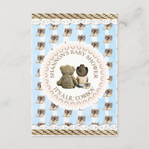 Lil' Cowboy Country und Western Babydusche Einladung