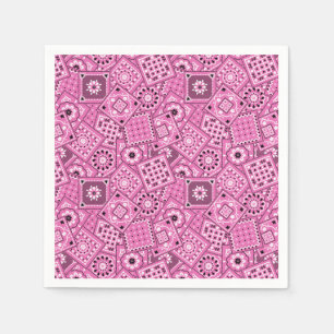 Lil' Cowgirl Babydusche Pink Bandanna Napkins Serviette