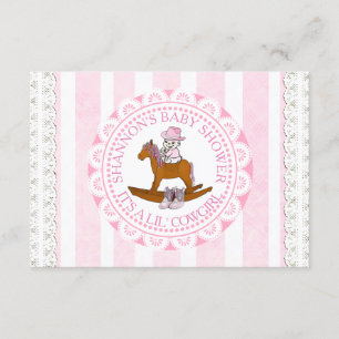 Lil' Cowgirl Country and Western Baby Shower Einladung