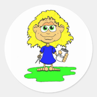 Lil Crafty Runder Aufkleber