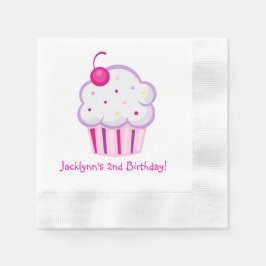 Lil Cupcake Girl Birthday Napkins Serviette