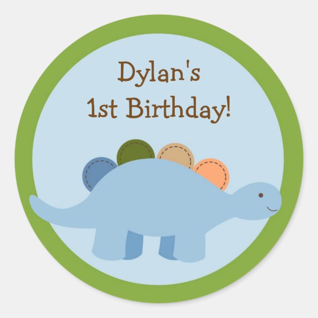 Lil Dino Dinosaur Boys Umschlag Aufklebers Sticker (Vorderseite)