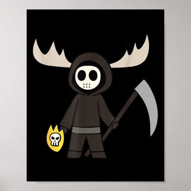 Lil Doom Moose - Funny Reaper Cartoon  Poster (Vorne)