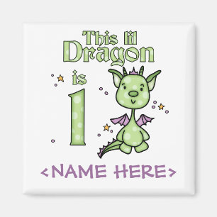 Lil Dragon 1. Geburtstag Magnet