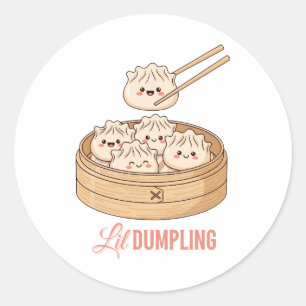 Lil Dumplin – Süßes Baby-Dümpelchen-Design Weibl Runder Aufkleber