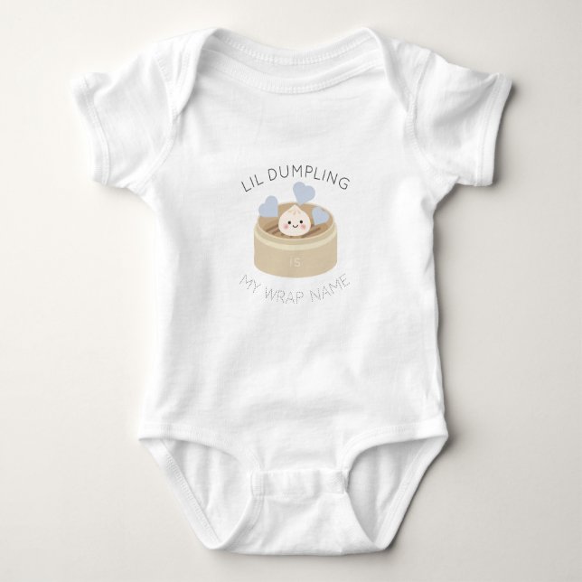Lil Dumpling ist mein Wrap Name Boy Baby Bodysuit Strampler (Vorderseite)