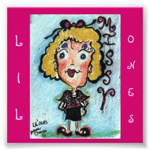 "Lil eine" ACEO Cartoon-Charakter. "Mädchen " Fotodruck