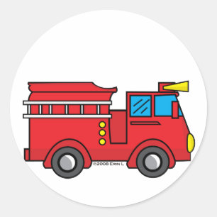 Lil Fire Truck Runder Aufkleber