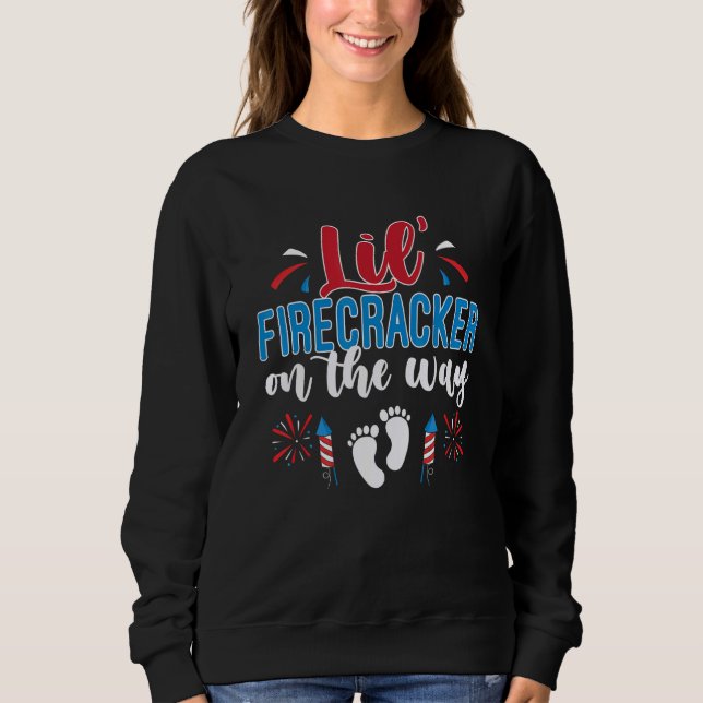 Lil' Firecracker auf dem Weg Niedlichen 4. Juli Pr Sweatshirt (Vorderseite)