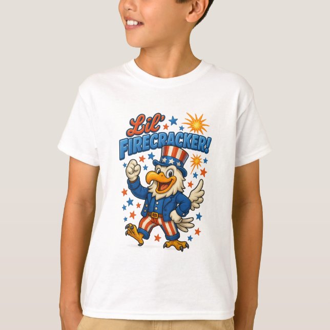 Lil’ Firecracker Classical Freedom Eagle  T-Shirt (Vorderseite)
