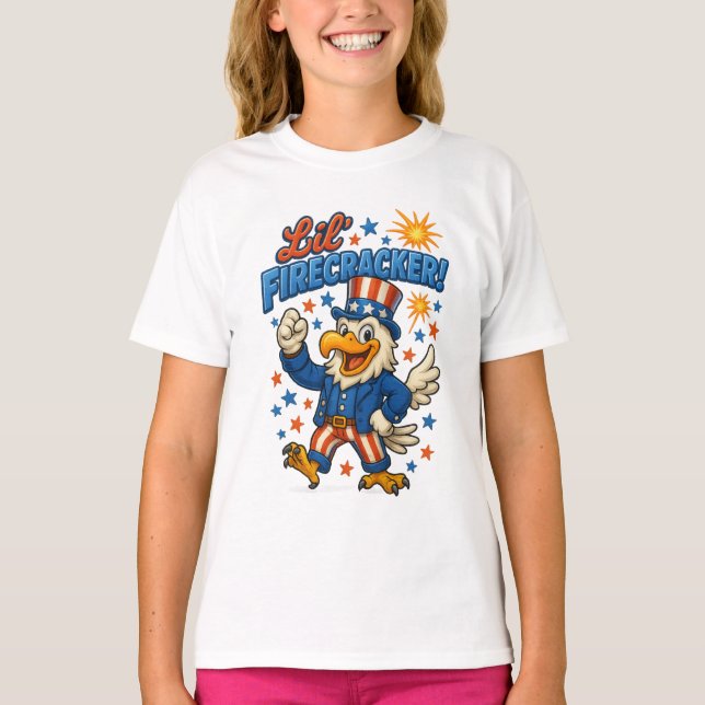  Lil’ Firecracker Freedom Classical Eagle T-Shirt (Vorderseite)