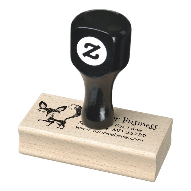 Lil Fox Personalisierte Rücksendeadresse Briefmark Gummistempel (Stempel)