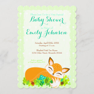 Lil Foxie Cub - Custom Baby Shower Einladungen