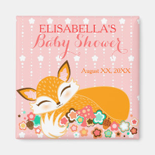 Lil Foxie Cub - Custom Baby Shower Magnet