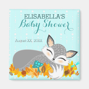 Lil Foxie Cub - Custom Baby Shower Magnet