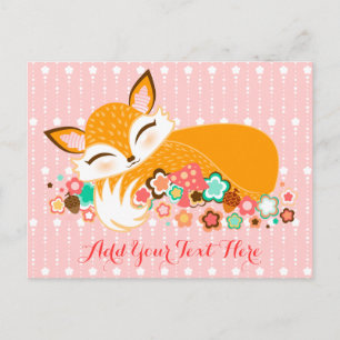 Lil Foxie Cub - Niedlicher Baby Fox Custom Postcar Postkarte