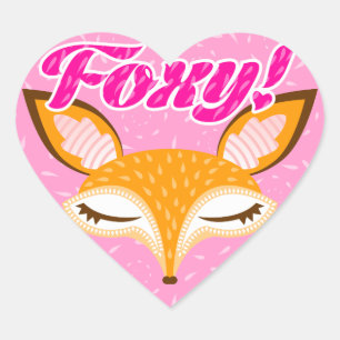 Lil Foxie - Niedlich "Foxy!" Herz-Aufkleber