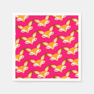 Lil Foxie - niedliche Girly Fuchs-Papierservietten Serviette
