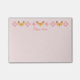 Lil Foxie - niedliche Girly Füchse Post-it Klebezettel