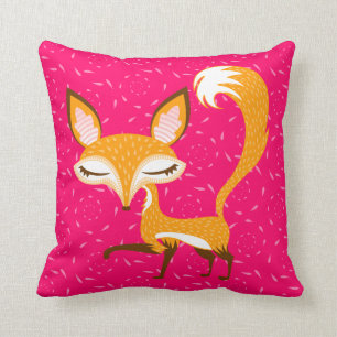Lil Foxie - niedliches Girly Foxthrow-Kissen Kissen