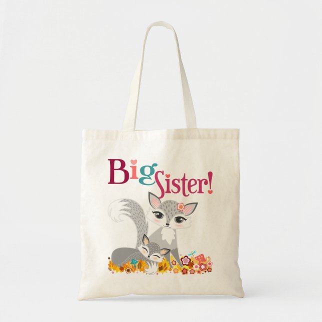 Lil Foxies große Schwester-Taschen-Tasche Tragetasche (Vorne)