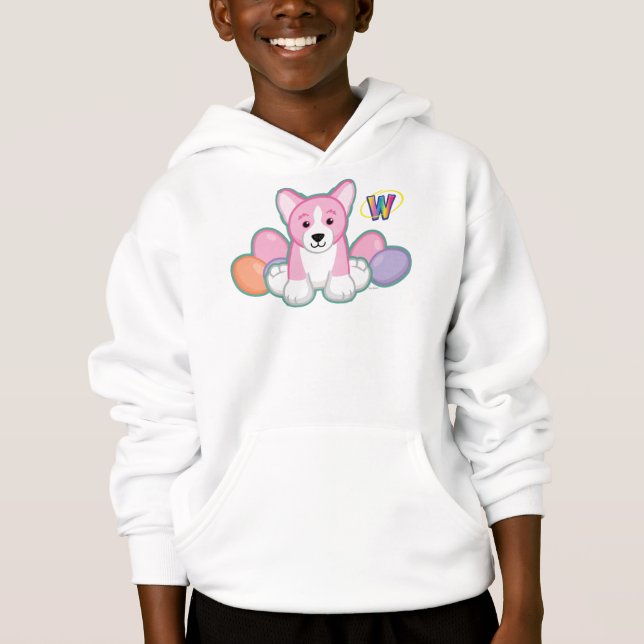 Lil Frühlingcorgi-Muster Hoodie (Vorderseite)