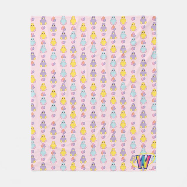 Lil Frühlings-Küken-Muster Fleecedecke (Vorderseite)
