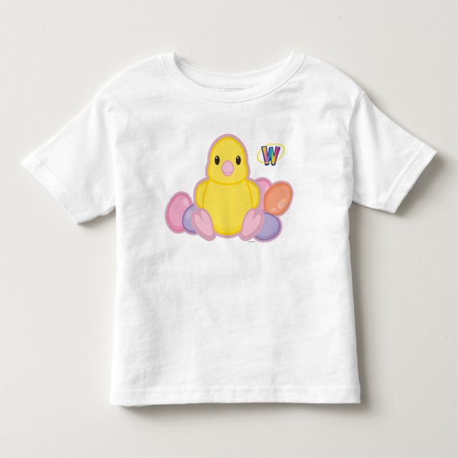 Lil Frühlings-Küken-Muster Kleinkind T-shirt (Vorderseite)