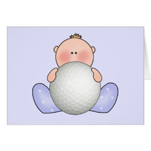 Lil Golf Baby Boys Blank Card