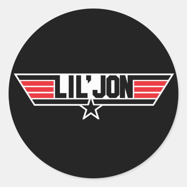 Lil Jon "Top Gun" Runder Aufkleber (Vorderseite)