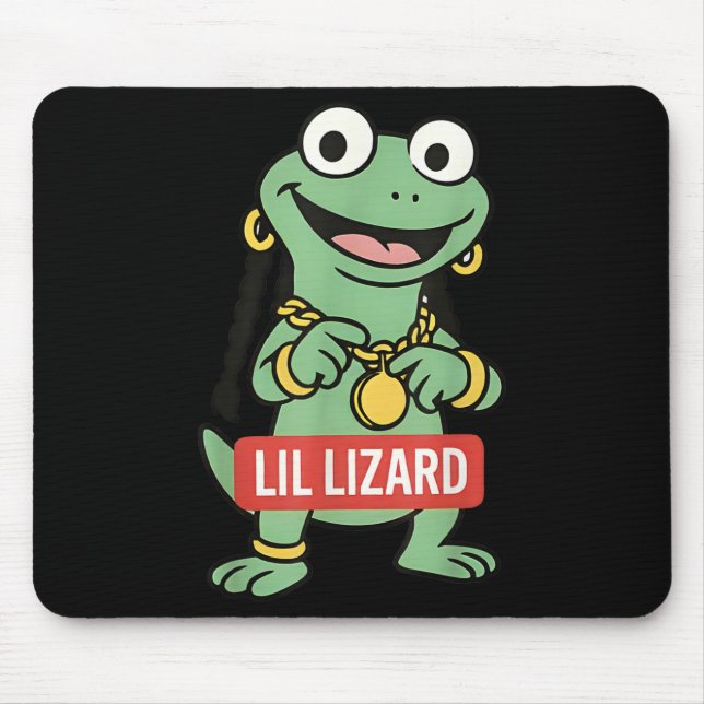 Lil Lizard Funny Lizard Trending Meme Mousepad (Vorne)