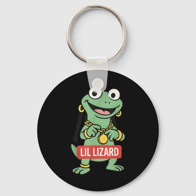 Lil Lizard Funny Lizard Trending Meme Schlüsselanhänger (Vorderseite)