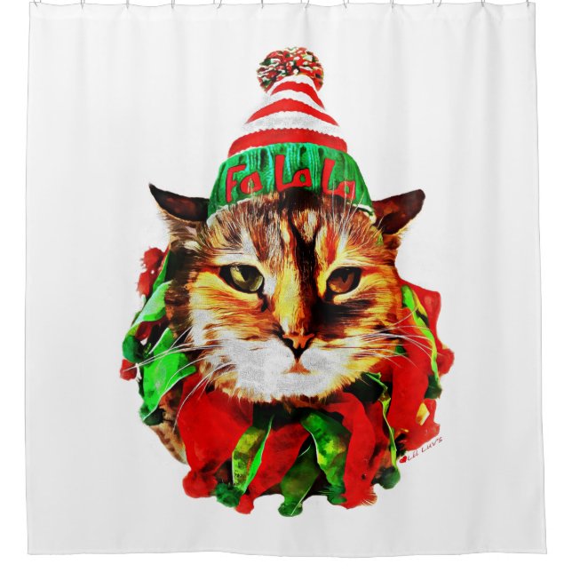 Lil Luvs Weihnachtsduschvorhang Duschvorhang (Vorderseite)