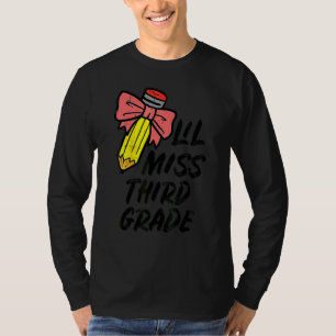 Lil Miss dritte Klasse 3. zurück zum ersten Schult T-Shirt