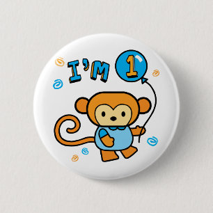 Lil Monkey 1. Geburtstag Button
