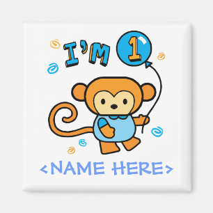 Lil Monkey 1. Geburtstag Magnet
