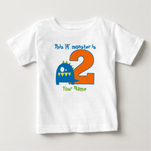 Lil Monster 2. Geburtstag Personalisiertes Shirt