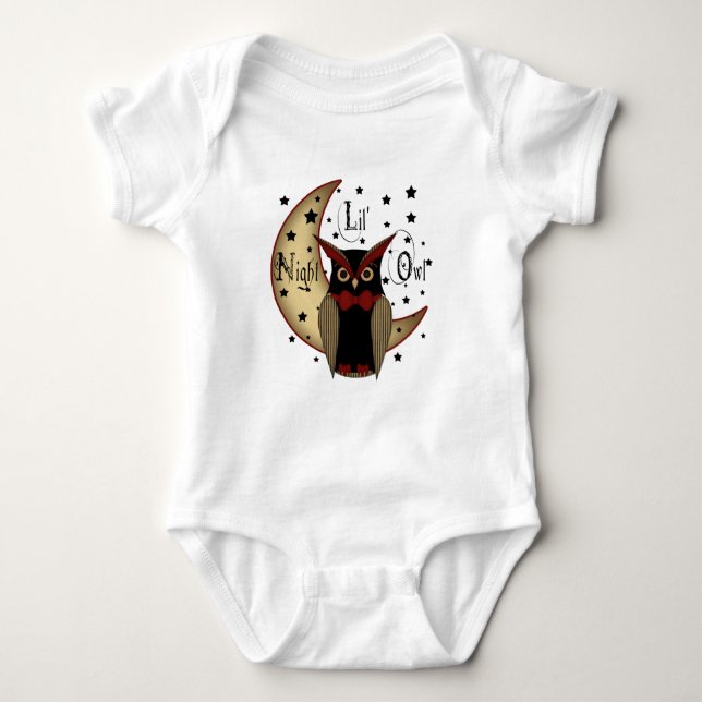 Lil Nachteulenkriechpflanze Onesy Baby Strampler (Vorderseite)