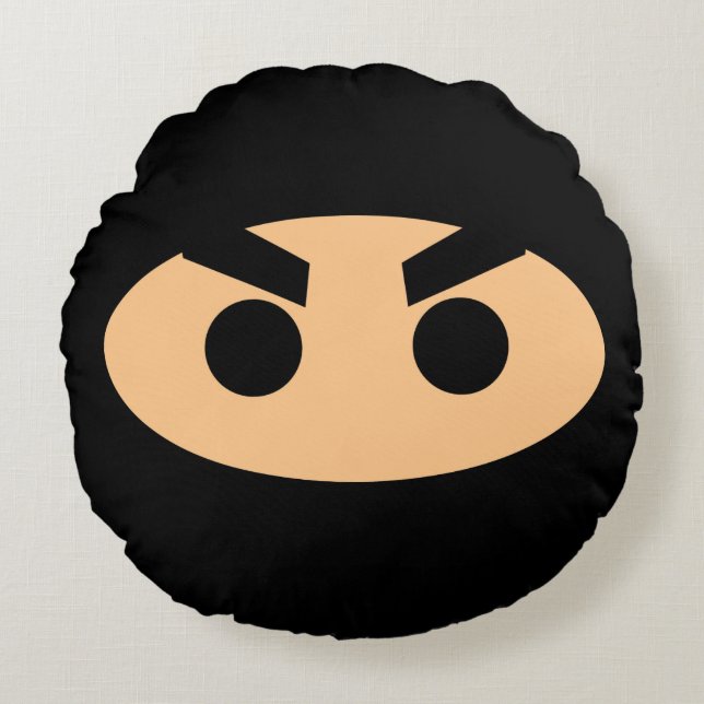 Lil Ninja Rundes Kissen (Vorderseite)
