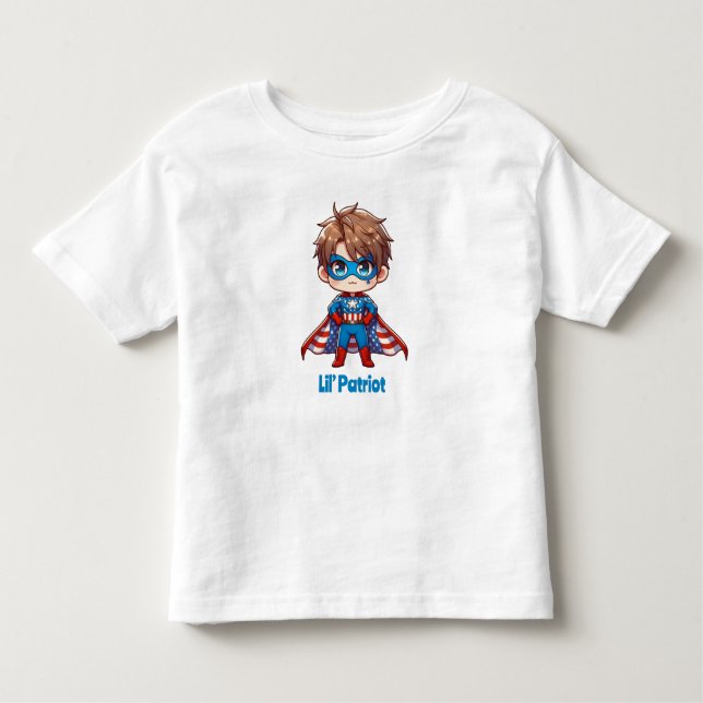 Lil’ Patriot - Niedlich Baby Bald Eagle Boys Kleinkind T-shirt (Vorderseite)