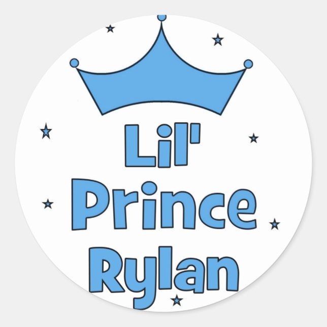 Lil' Prince Rylan Runder Aufkleber (Vorderseite)