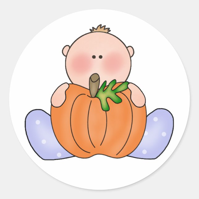 Lil Pumpkin Baby Boy Runder Aufkleber (Vorderseite)