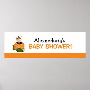 Lil Pumpkin Baby Duschbanner Plakatwerbung Poster